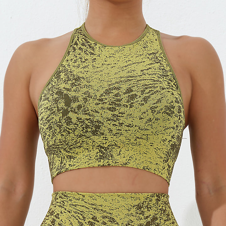 Buddha Stones Seamless Fitness Crop Tank Top High Waist Leggings Pants Sports Gym Yoga Outfits - image 12