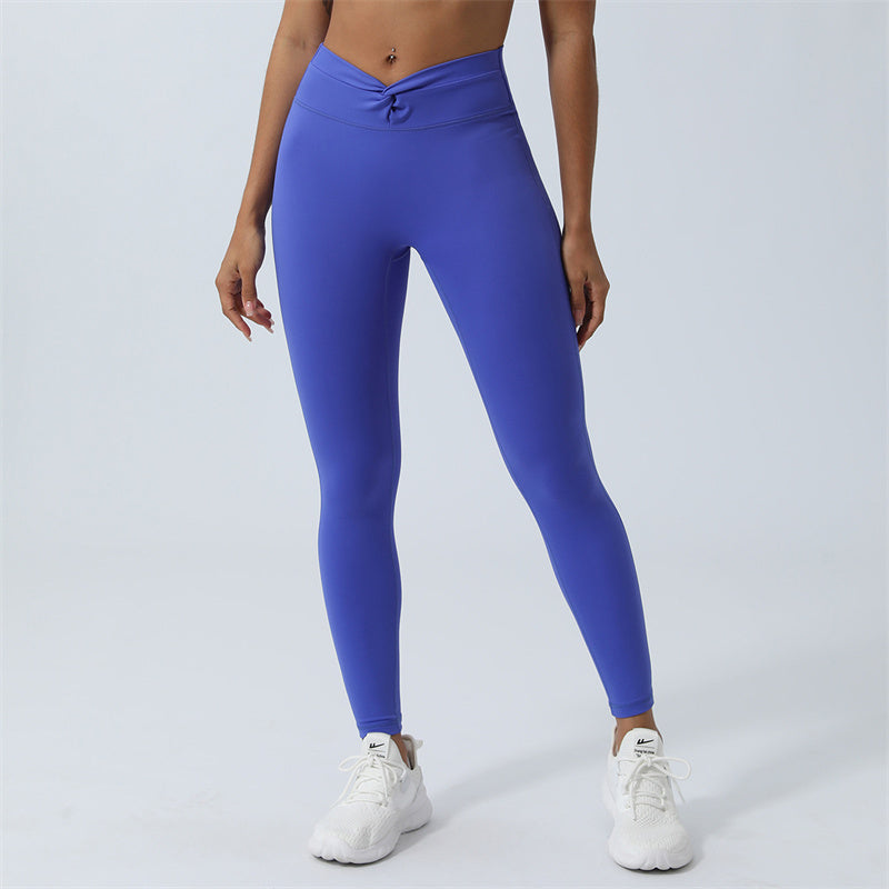 Buddha Stones Women Workout Long Sleeve Crisscross Backless Top Tee Leggings Sports Fitness Yoga Outfit - Pants - Blue - US8-10，UK/AU12-14，EU40-42 (XL) - image 29