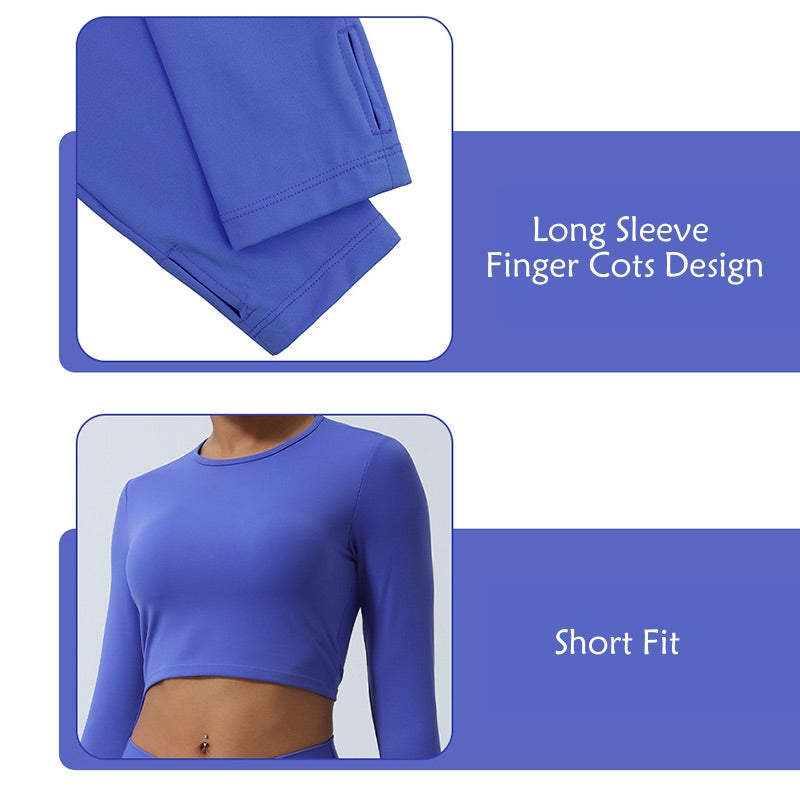 Buddha Stones Women Workout Long Sleeve Crisscross Backless Top Tee Leggings Sports Fitness Yoga Outfit - image 10