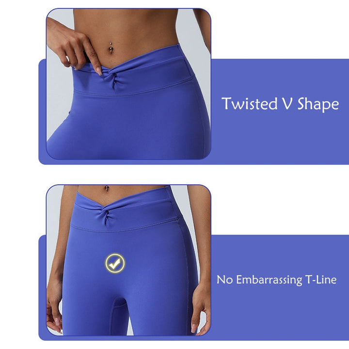 Buddha Stones Women Workout Long Sleeve Crisscross Backless Top Tee Leggings Sports Fitness Yoga Outfit - image 33