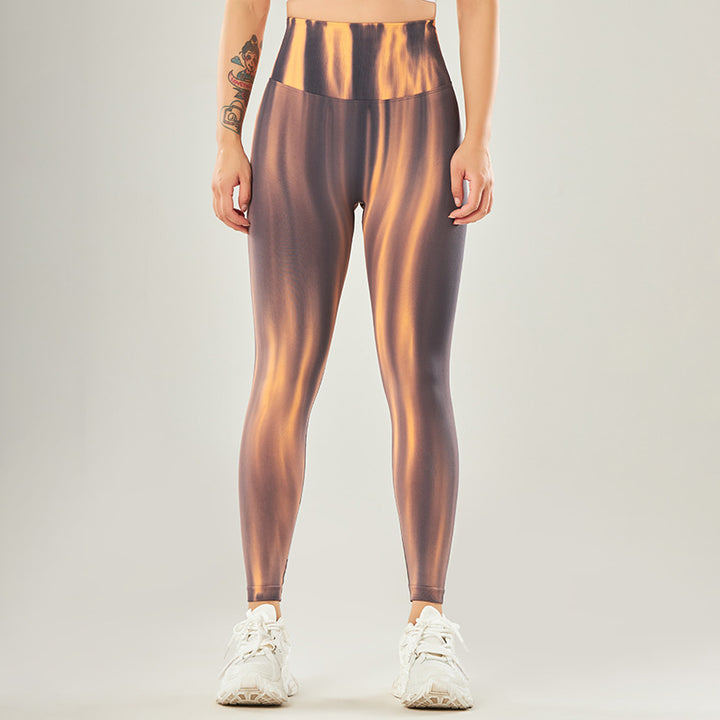 Buddha Stones Seamless Tie Dye Print Pants Sports High Waist Leggings Women's Yoga Pants - image 1