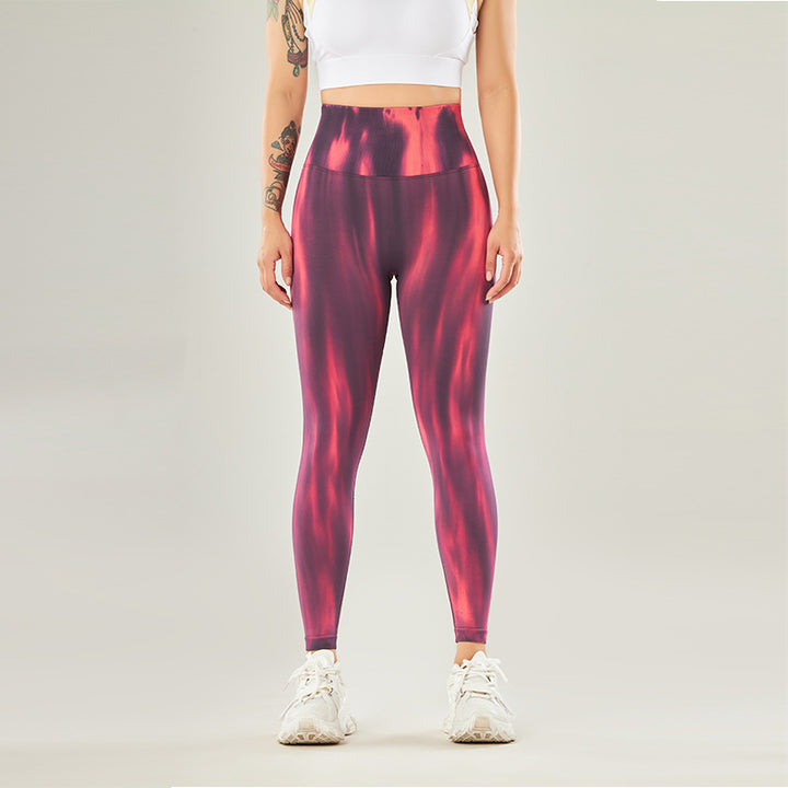 Buddha Stones Seamless Tie Dye Print Pants Sports High Waist Leggings Women's Yoga Pants - image 11