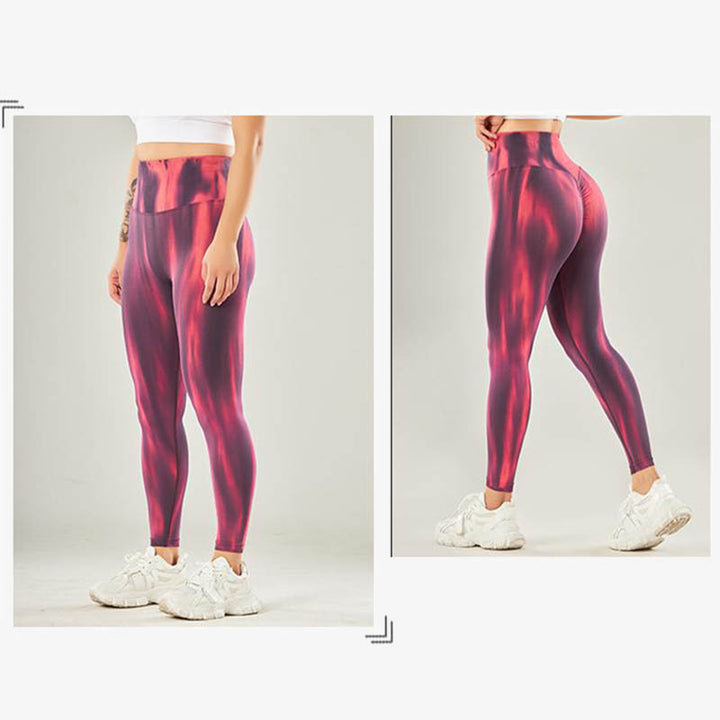 Buddha Stones Seamless Tie Dye Print Pants Sports High Waist Leggings Women's Yoga Pants - image 12