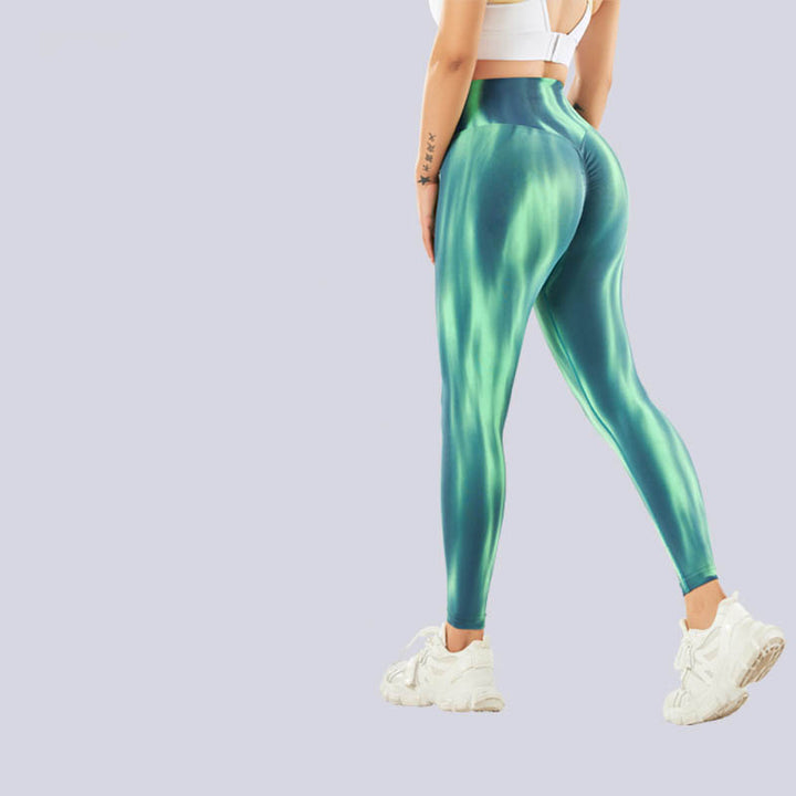 Buddha Stones Seamless Tie Dye Print Pants Sports High Waist Leggings Women's Yoga Pants - image 7