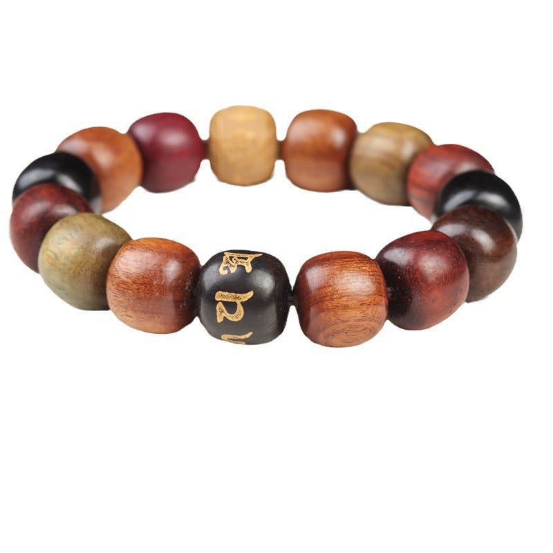 Buddha Stones Tibet Various Wood Om Mani Padme Hum Purity Bracelet - image 9
