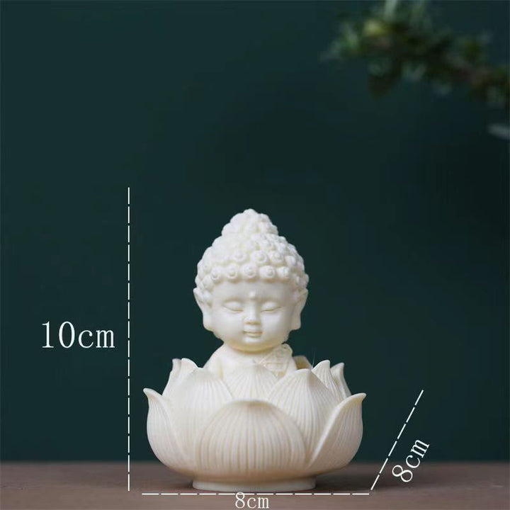 Buddha Stones Mini Ivory Fruit Tathagata Buddha Lotus Kwan Yin Avalokitesvara Manjusri Samantabhadra Serenity Desk Decoration - image 8