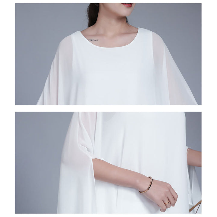 Buddha Stones Simple Pattern Midi Dress Wide Leg Pants Meditation Spiritual Zen Practice Yoga Dance Clothing - image 7