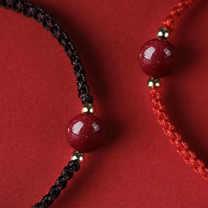 Buddha Stones Lucky Cinnabar Bead Blessing Red String Bracelet - image 13
