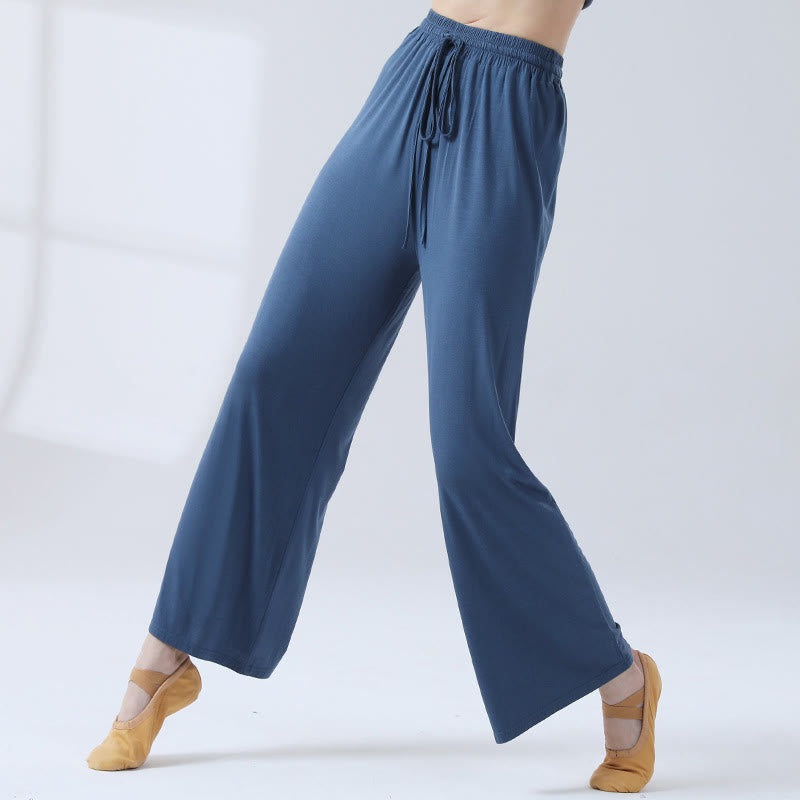Buddha Stones Loose Modal Drawstring Wide Leg Pants For Yoga Dance - image 19