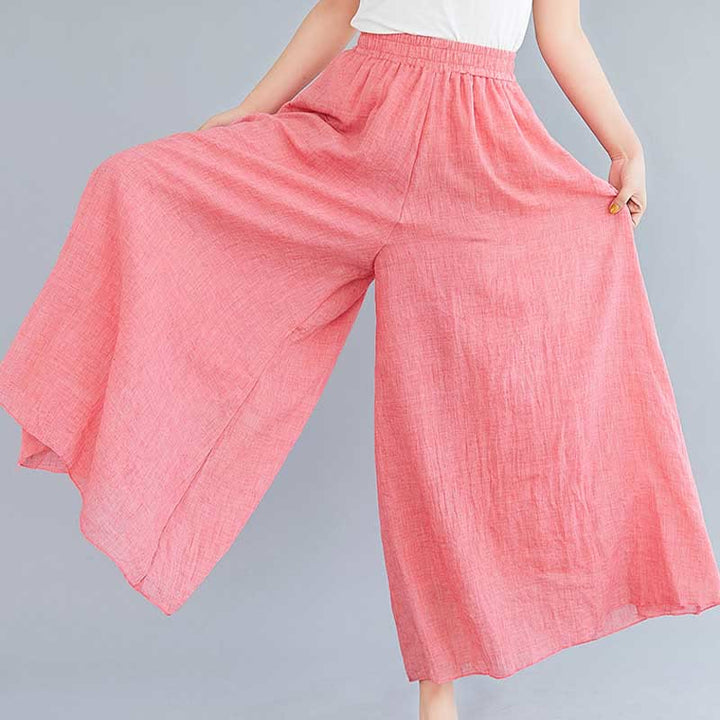 Buddha Stones Women Casual Loose Cotton Linen Wide Leg Pants For Yoga Dance - image 18