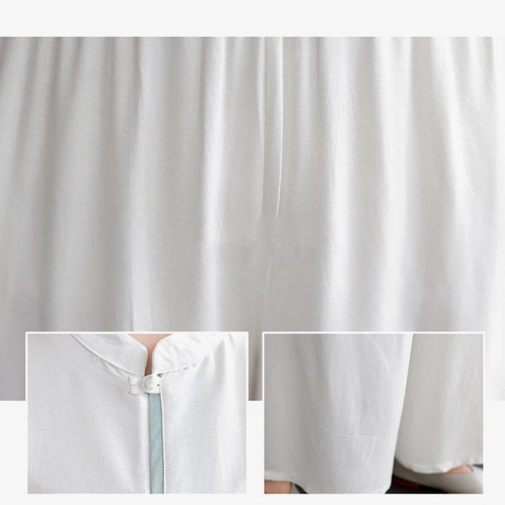 Buddha Stones 2Pcs Tang Suit Long Sleeve Shirt Top Pants Meditation Zen Tai Chi Cotton Linen Clothing Women's Set - image 9
