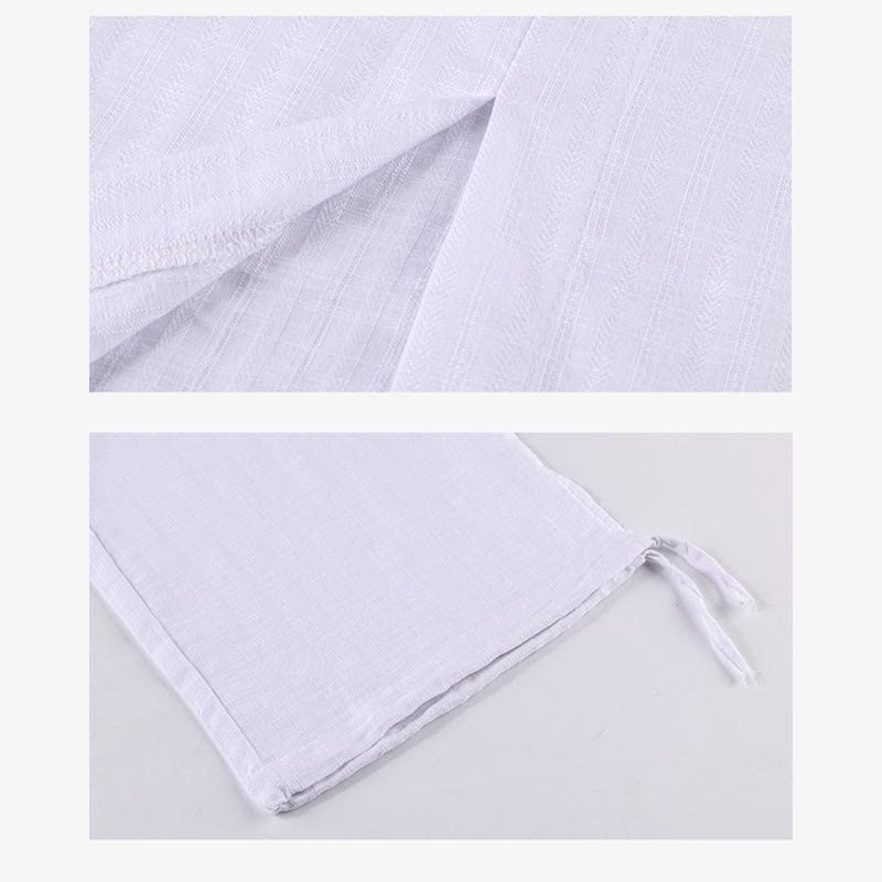 Buddha Stones 2Pcs Half Sleeve Shirt Top Pants Meditation Zen Tai Chi Linen Clothing Women's Set - image 11