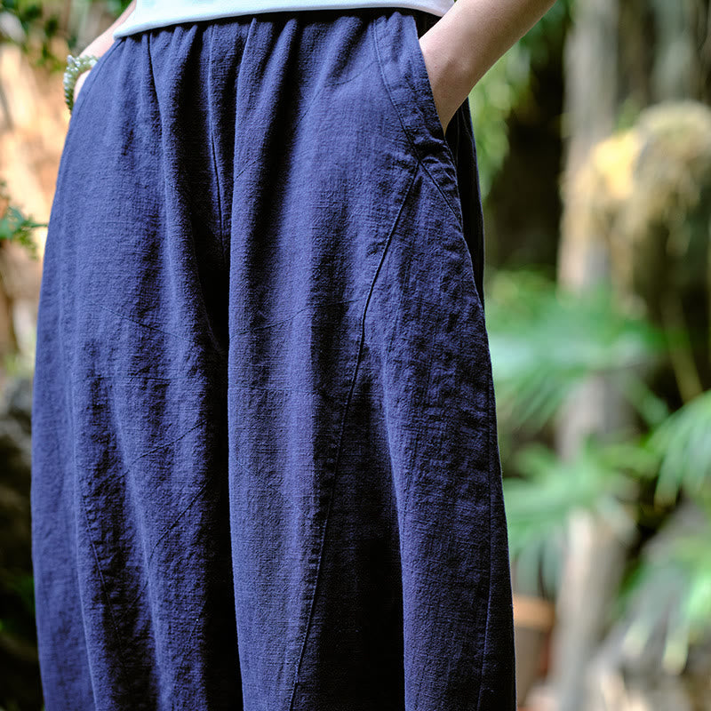 Buddha Stones Solid Color Loose Yoga Harem Pants With Pockets - image 22