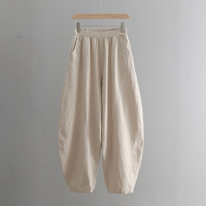 Buddha Stones Solid Color Loose Yoga Harem Pants With Pockets - image 16