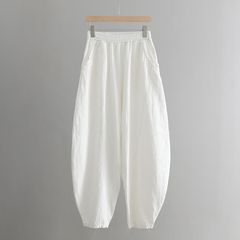 Buddha Stones Solid Color Loose Yoga Harem Pants With Pockets - image 28