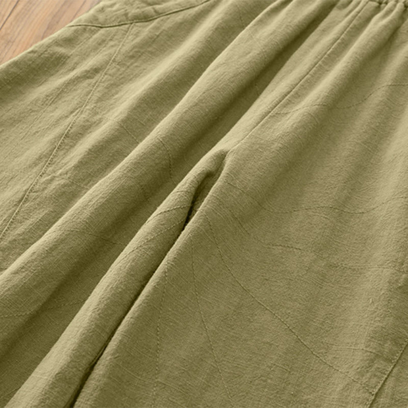 Buddha Stones Solid Color Loose Yoga Harem Pants With Pockets - image 34