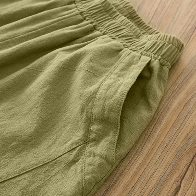 Buddha Stones Solid Color Loose Yoga Harem Pants With Pockets - image 35