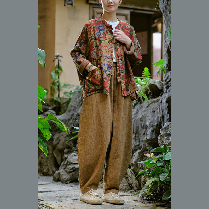 Buddha Stones Solid Color Loose Yoga Harem Pants With Pockets - image 42