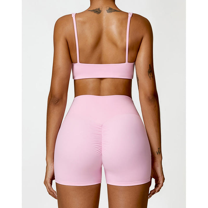 Buddha Stones Gym Sports Yoga Backless Bra Crop Tank Top Shorts - image 40