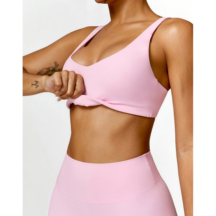 Buddha Stones Gym Sports Yoga Backless Bra Crop Tank Top Shorts - image 39