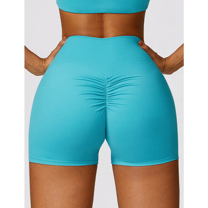 Buddha Stones Gym Sports Yoga Backless Bra Crop Tank Top Breathable Shorts - image 4