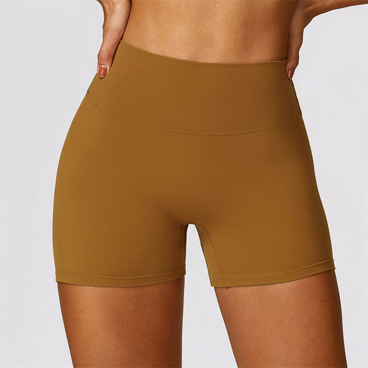 Buddha Stones Gym Sports Yoga Backless Bra Crop Tank Top Breathable Shorts - Brown - Shorts - US8-10，UK/AU12-14，EU40-42 (XL) - image 52