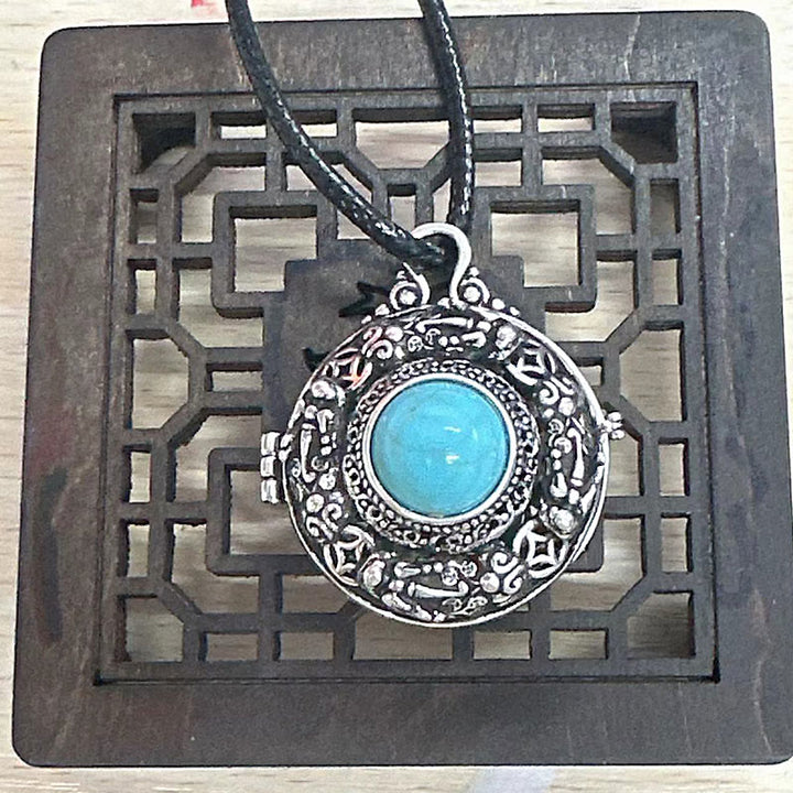 Buddha Stones Tibetan Pi Xiu Luck Copper Necklace - Pixiu Necklace-With Leather Cord(Necklace length: 60cm) - image 5
