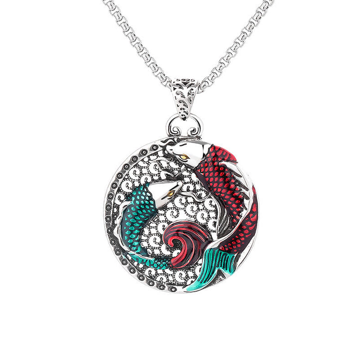 Buddha Stones Tibetan Copper Koi Fish Healing Necklace - image 7