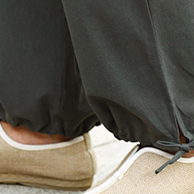 Buddha Stones 2Pcs Half Sleeve V-Neck Shirt Top Pants Meditation Zen Tai Chi Linen Clothing Women's Set - image 23