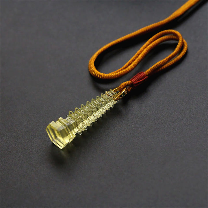 Buddha Stones Liuli Ancient Pagoda Wisdom Necklace - image 18