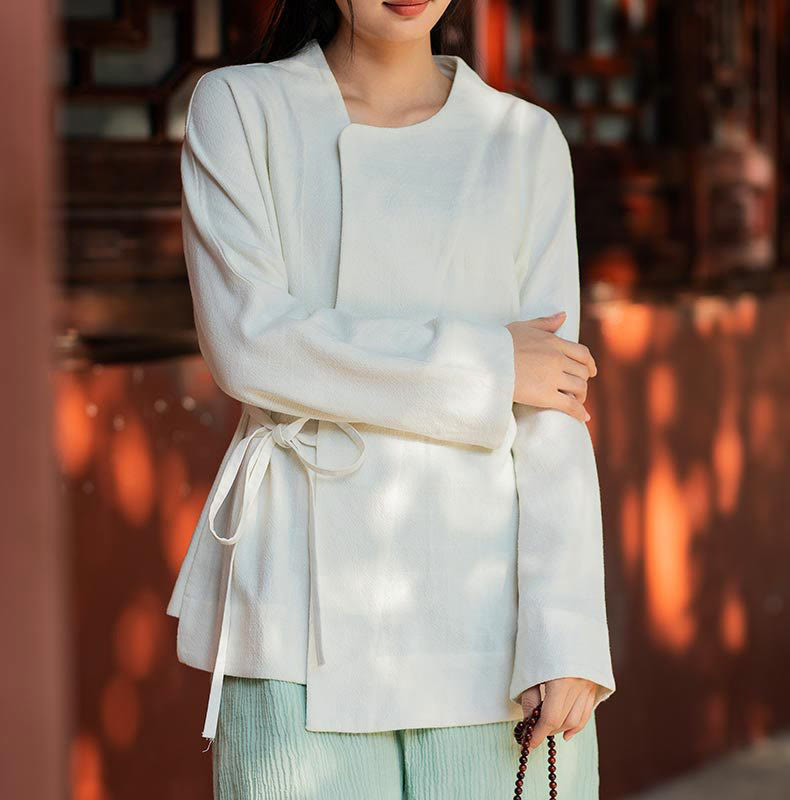 Buddha Stones Long Sleeve Jacket Shirt Top Wide Leg Pants Zen Tai Chi Yoga Meditation Clothing - image 1