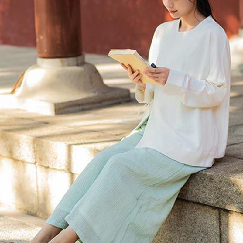 Buddha Stones Long Sleeve Jacket Shirt Top Wide Leg Pants Zen Tai Chi Yoga Meditation Clothing - image 18