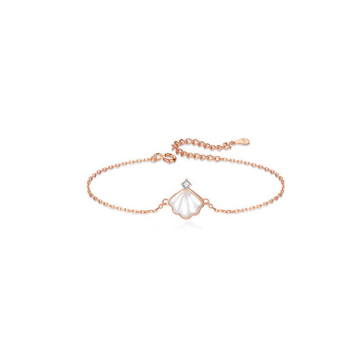 Buddha Stones 925 Sterling Silver Tridacna Stone Shell Blessing Necklace Pendant Bracelet Earrings Jewelry Set - image 5