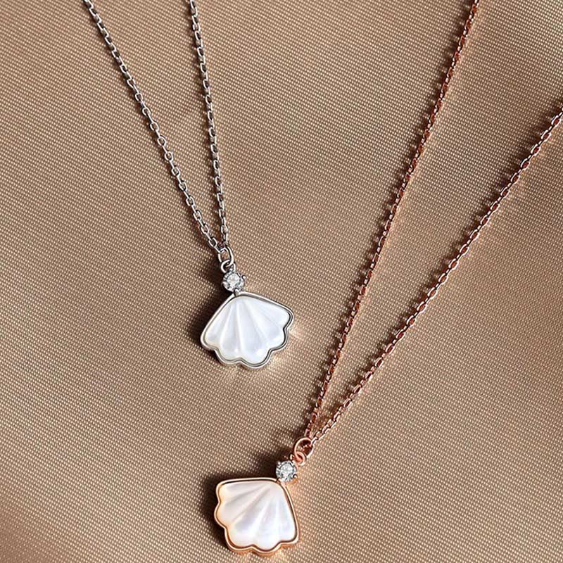 Buddha Stones 925 Sterling Silver Tridacna Stone Shell Blessing Necklace Pendant Bracelet Earrings Jewelry Set - image 12