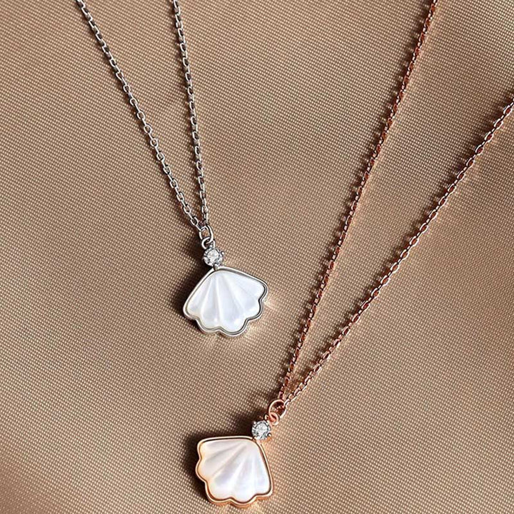 Buddha Stones 925 Sterling Silver Tridacna Stone Shell Blessing Necklace Pendant Bracelet Earrings Jewelry Set - image 12