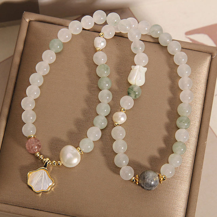 Buddha Stones Double Layer Jade Shell Luck Bracelet - image 5