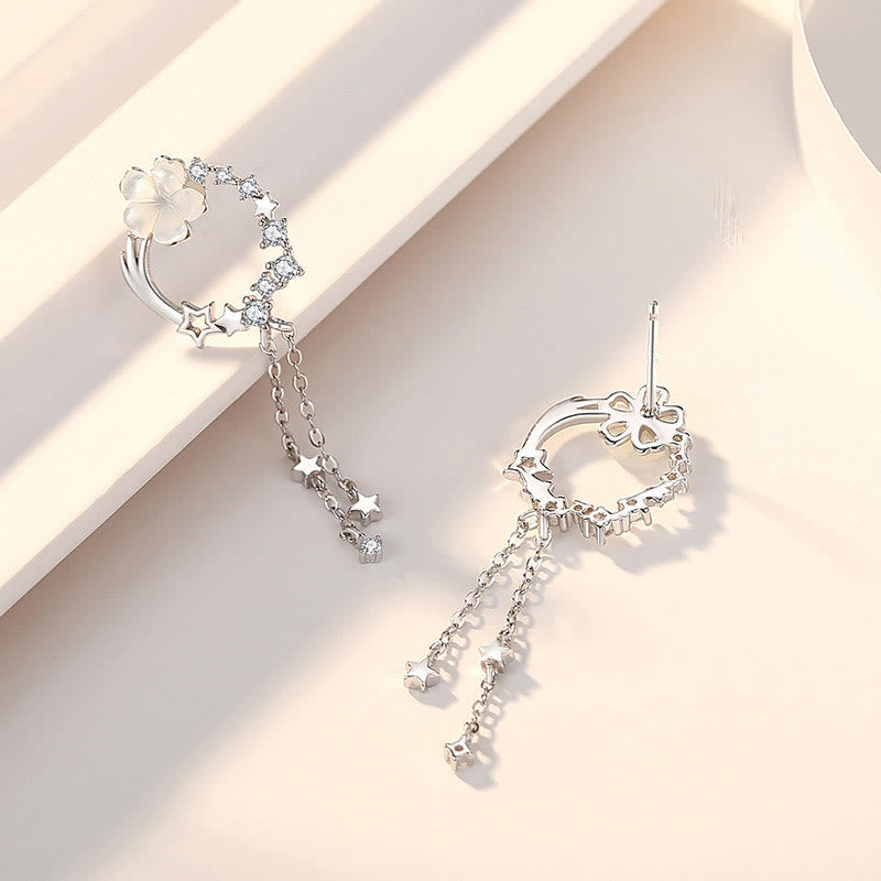 Buddha Stones 925 Sterling Silver Flower Butterfly Love Necklace Pendant Earrings Set - Silver Earrings(925 Sterling Silver Posts) - image 7