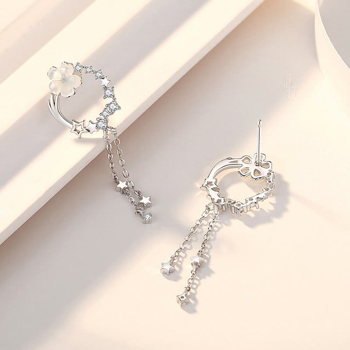 Buddha Stones 925 Sterling Silver Flower Butterfly Love Necklace Pendant Earrings Set - Silver Earrings(925 Sterling Silver Posts) - image 7