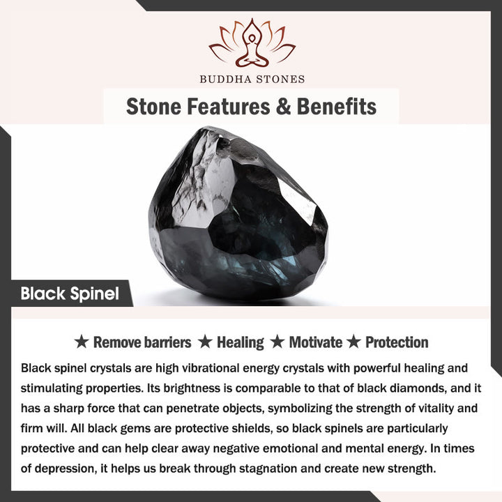Buddha Stones Black Spinel Cute Cat Motivate Choker Necklace - image 14