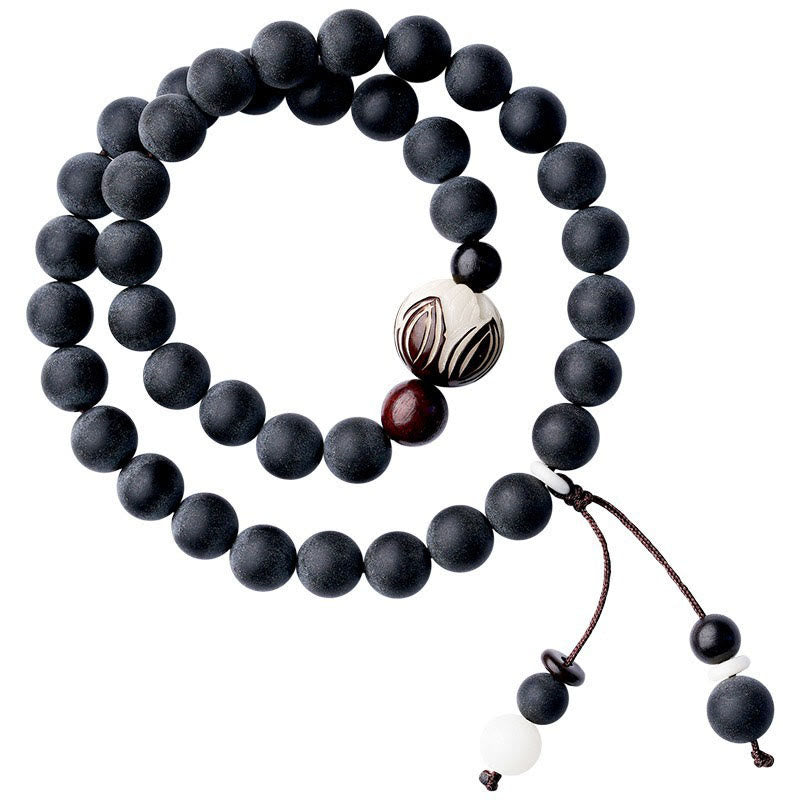 Buddha Stones Tibetan Double Layer Cypress Bodhi Lotus Healing Bracelet - image 8