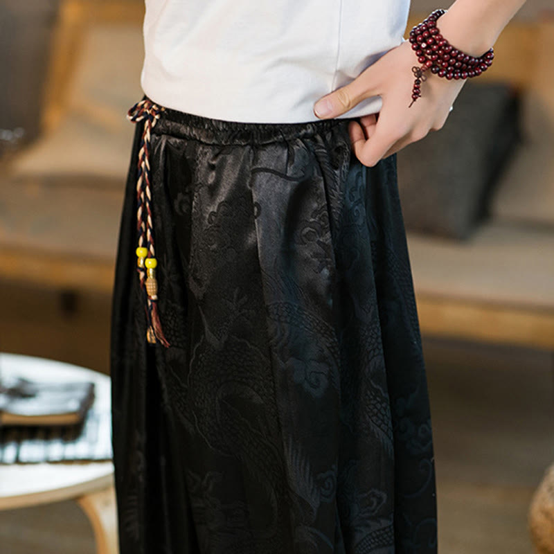 Buddha Stones Dragon Pattern Loose Men's Harem Pants With Pockets - image 8