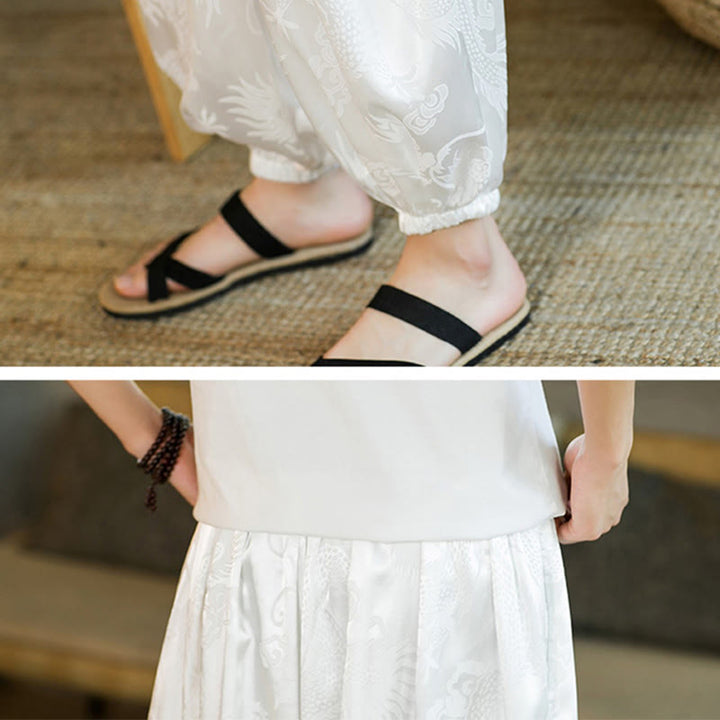 Buddha Stones Dragon Pattern Loose Men's Harem Pants With Pockets - image 17