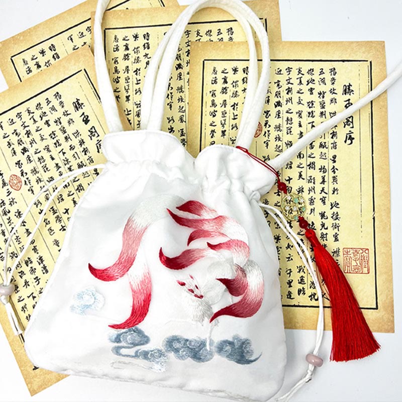 Buddha Stones Suzhou Embroidery Lotus Deer Epiphyllum Peony Rabbit Cotton Linen Tote Crossbody Bag Shoulder Bag Handbag - image 23