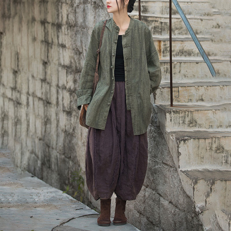 Buddha Stones Tie Dye Frog-Button Long Sleeve Zen Meditation Open Front Jacket - image 19