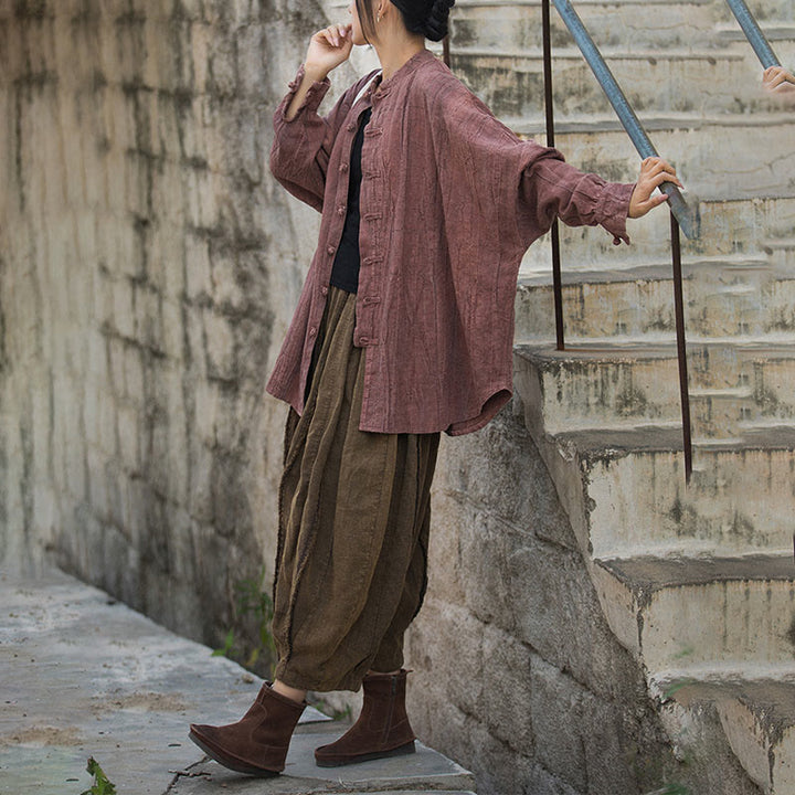 Buddha Stones Tie Dye Frog-Button Long Sleeve Zen Meditation Open Front Jacket - image 29