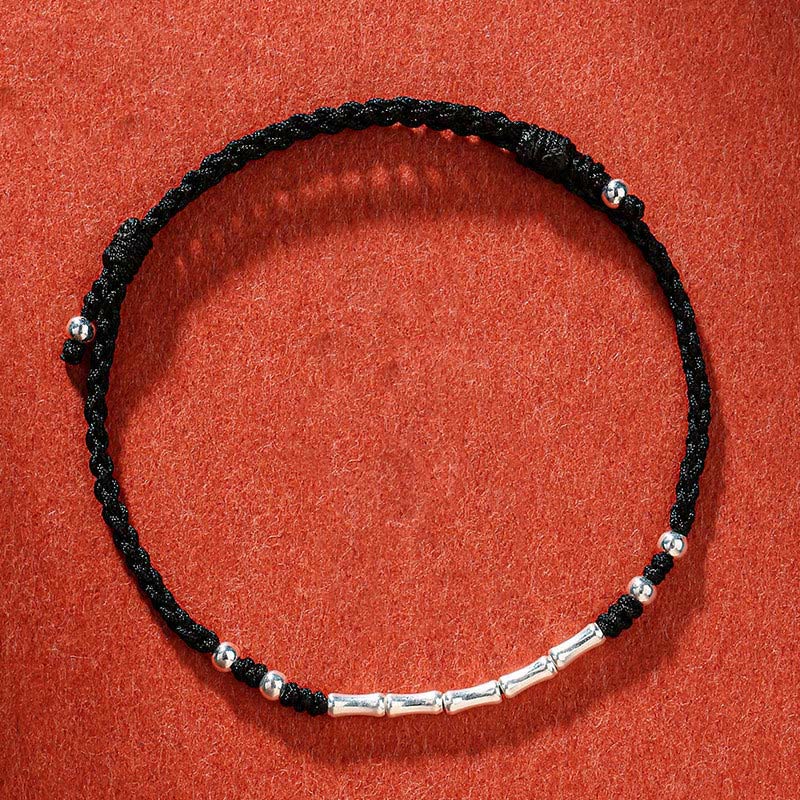 Buddha Stones Tibet Handmade Multicolored Bamboo Protection Braided String Bracelet - Black(Wrist Circumference 14-21cm) - image 13