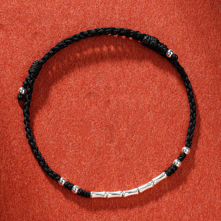 Buddha Stones Tibet Handmade Multicolored Bamboo Protection Braided String Bracelet - Black(Wrist Circumference 14-21cm) - image 13