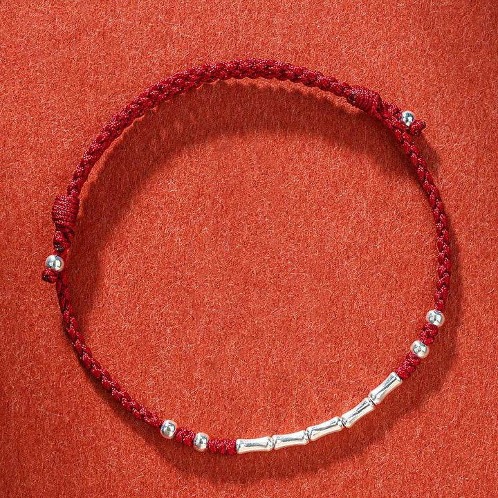 Buddha Stones Tibet Handmade Multicolored Bamboo Protection Braided String Bracelet - Dark Red(Wrist Circumference 14-21cm) - image 12