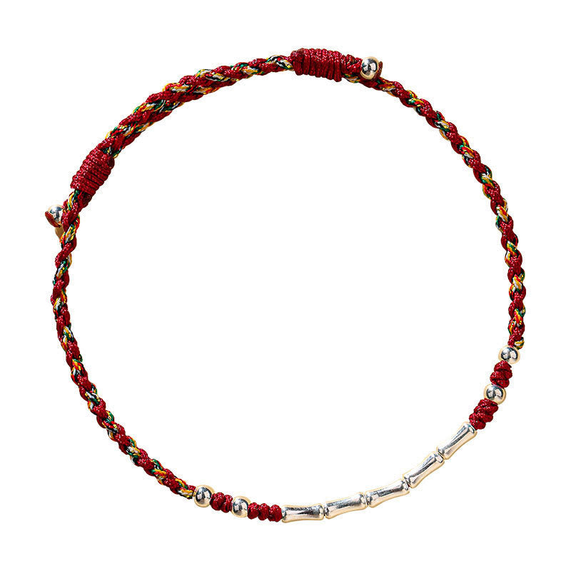 Buddha Stones Tibet Handmade Multicolored Bamboo Protection Braided String Bracelet - image 4