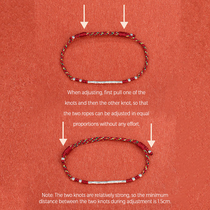 Buddha Stones Tibet Handmade Multicolored Bamboo Protection Braided String Bracelet - image 3